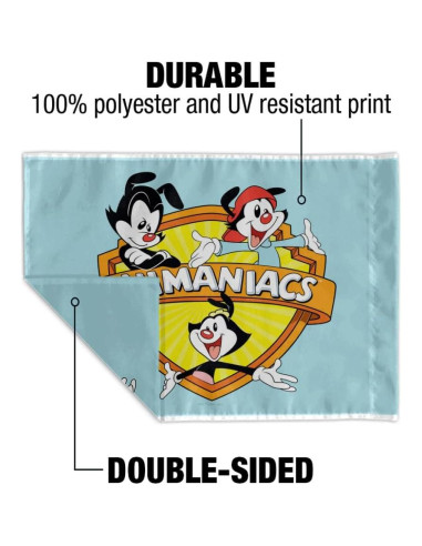 Bandera Animaniacs con Clip para Ventana y Polo 48cm
