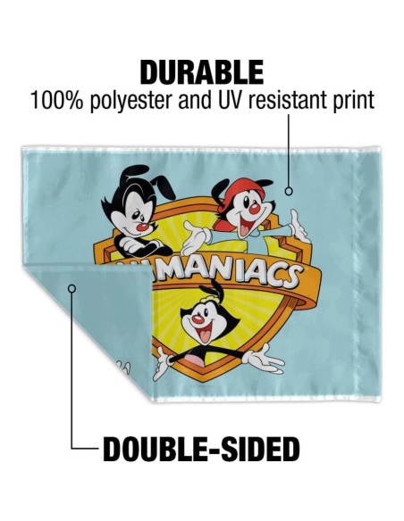 Bandera Animaniacs con Clip para Ventana y Polo 48cm