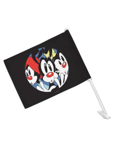Bandera de Coche Animaniacs con Clip y Soporte - 36x28cm
