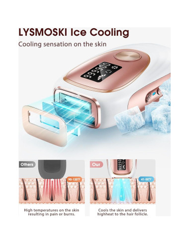 Depiladora Láser IPL LYSMOSKI Oro Rosa, Indolora y Rápida