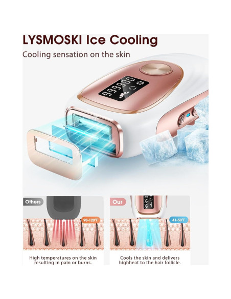 Depiladora Láser IPL LYSMOSKI Oro Rosa, Indolora y Rápida