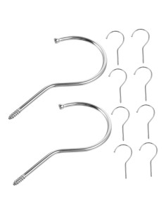 Ganchos de Percha GLEAVI 10pcs Acero Inoxidable Multifuncionales