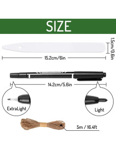 Etiquetas para Plantas Whaline 200 Pcs Blancas 15.24 cm 2