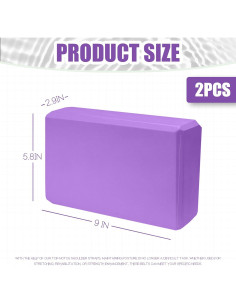 Bloques de Yoga Septo 23x15x8 cm Espuma EVA Púrpura 2