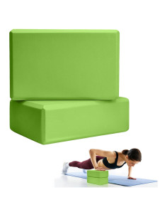 Bloques de Yoga Septo 2 Pcs Espuma EVA Verde 22.86x15.24 cm