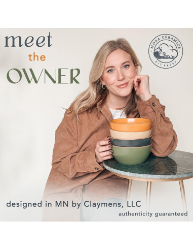 Juego de 4 Tazones de Cerámica Mora 28oz Colores Safari