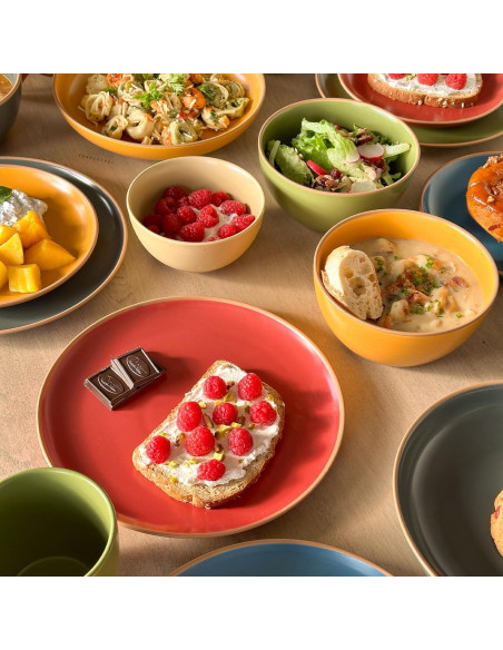 Juego de 4 Tazones de Cerámica Mora 28oz Colores Safari