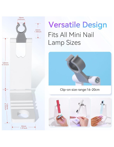 Soporte de lámpara UV Makartt E0983: Plegable, 360 ajustable