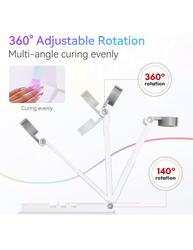 Soporte de lámpara UV Makartt E0983: Plegable, 360 ajustable