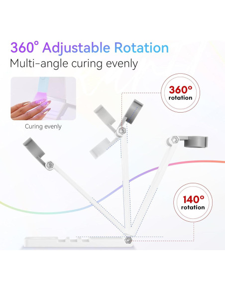 Soporte de lámpara UV Makartt E0983: Plegable, 360 ajustable