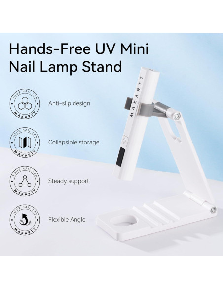 Soporte de lámpara UV Makartt E0983: Plegable, 360 ajustable