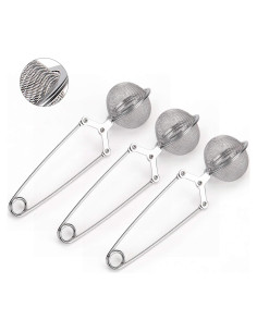 Colador de Té JEXCULL Acero Inoxidable 3 Piezas con Mango