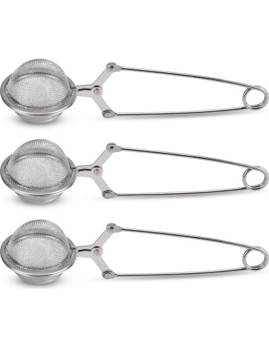 Colador de Té JEXCULL Acero Inoxidable 3 Piezas con Mango