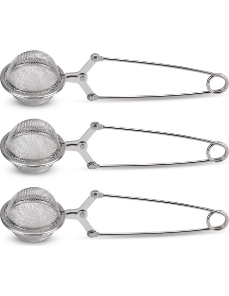 Colador de Té JEXCULL Acero Inoxidable 3 Piezas con Mango