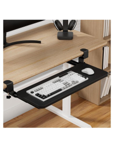 Bandeja de Teclado Bajo Escritorio PERZOE 65x25 cm Ajustable Negro