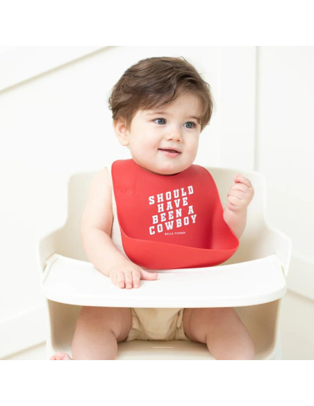 Babero de Silicona Bella Tunno Vaquero Ajustable 4-36 meses