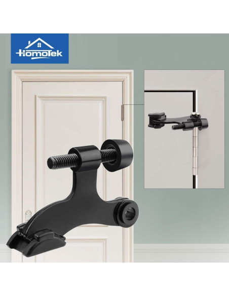 Tope de Puerta Ajustable HOMOTEK 48 Piezas Negro 6.35x4.45 cm