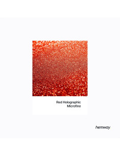 Brillo Microfino Hemway 130g Rojo Holográfico para Manualidades 2