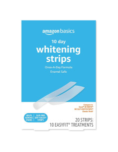 Kit de Tiras Blanqueadoras de Dientes Amazon Basics 10 Días