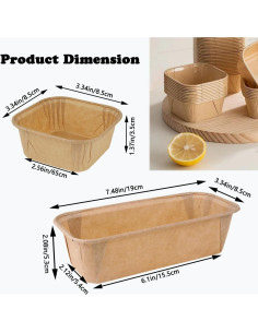 100 Moldes de Pan de Papel Desechables ICYHEY para Hornear 2