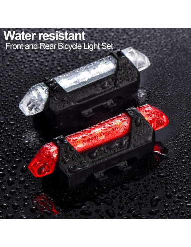 6 Luces de Bicicleta Recargables Mudder Impermeables USB