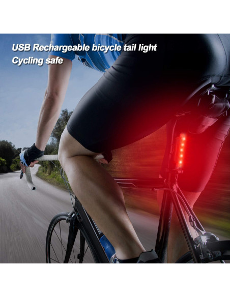 6 Luces de Bicicleta Recargables Mudder Impermeables USB