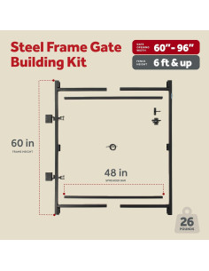 Kit de Puerta Ajustable Adjust-A-Gate para Aberturas 152-243 cm 2