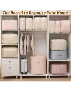 2 Bolsas de Almacenamiento Plegables ZLYDG Rosa Grande 2