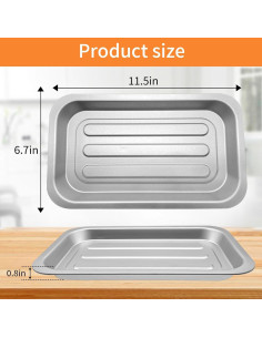 Bandeja de Acero para Freidora de Aire Emeril Lagasse 29.2x17cm 2