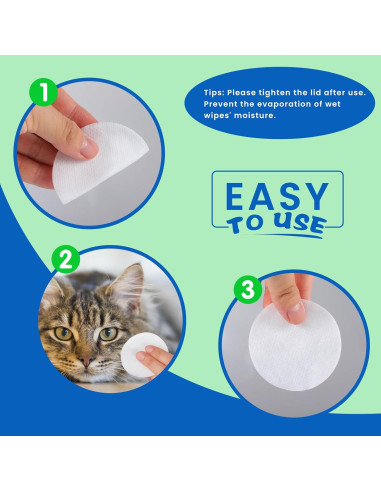 Toallitas para Ojos VOISEN 400 Pcs Biodegradables para Mascotas