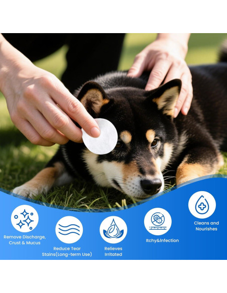 Toallitas para Ojos VOISEN 400 Pcs Biodegradables para Mascotas