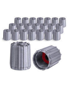 30 Tapas de Válvula de Neumático MEAJOO Universal Gris