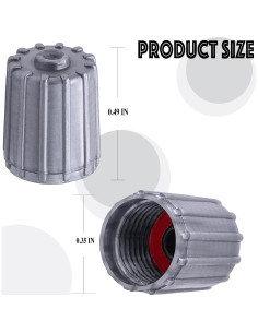 30 Tapas de Válvula de Neumático MEAJOO Universal Gris 2