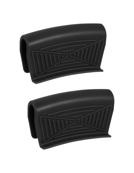 Funda de Mango de Sartén de Silicona uxcell - 2 Piezas, Negro