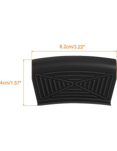 Funda de Mango de Sartén de Silicona uxcell - 2 Piezas, Negro 2