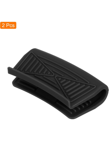 Funda de Mango de Sartén de Silicona uxcell - 2 Piezas, Negro
