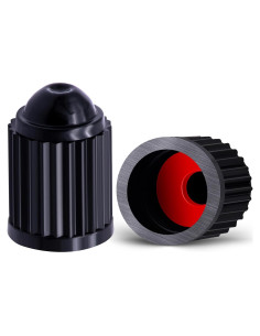 20 Tapones de Válvula de Neumático MEAJOO - Universal Negro