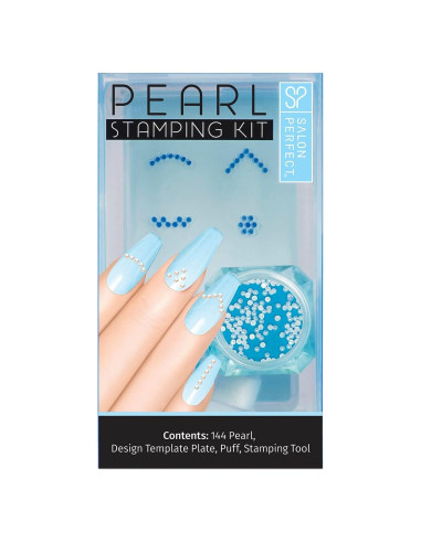Kit de Estampado de Uñas Salon Perfect con 144 Perlas
