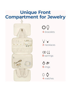 Bolsa de Viaje Colgante BAGSMART para Artículos de Tocador Beige 2