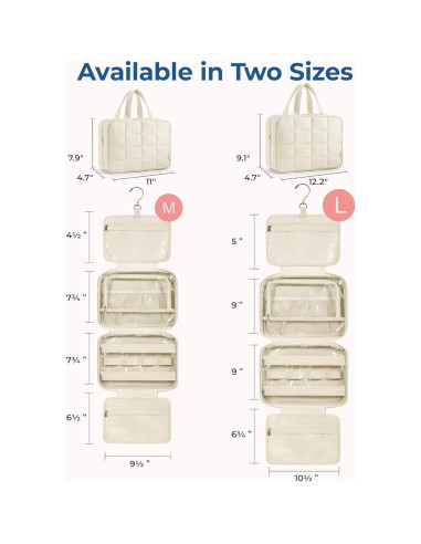 Bolsa de Viaje Colgante BAGSMART para Artículos de Tocador Beige