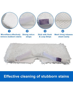 6 Almohadillas de Microfibra para Mop Shark S3500 S3601 2