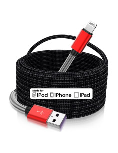 Cable de Carga Lightning 4.5m Cabepow Rojo MFi para iPhone