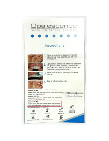 Gel Blanqueador Dental Opalescence 35% - 8 Jeringas Menta