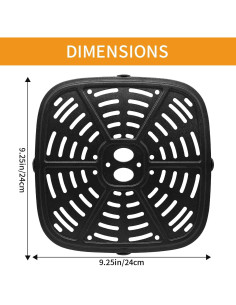 Sartén para Freidora de Aire Holstein 7.6 QT Acero Inoxidable 2