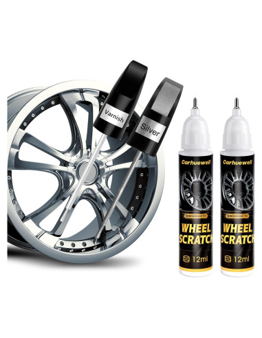 Pintura de Retoque Plateada Carhuewell 18.93 ml - Kit de Reparación