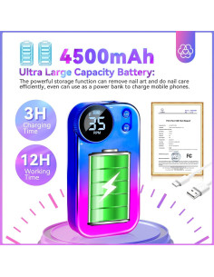 Taladro de Uñas Eléctrico Saviland PRO 35000RPM Portátil 2