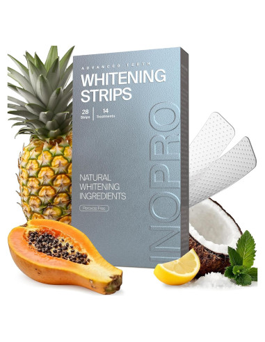 Tiras Blanqueadoras Naturales Inopro 14 Tratamientos Dientes