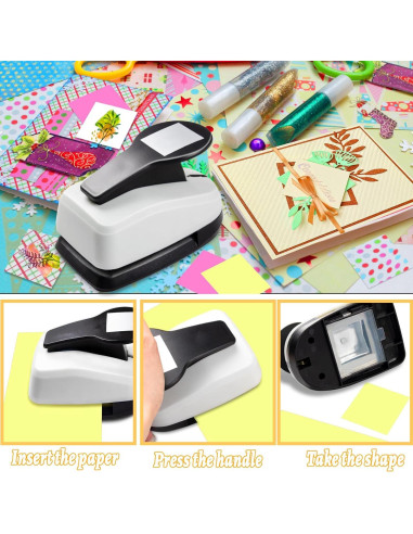 Perforadora de Agujeros Cuadrados HKKYO 3.81 cm para Manualidades