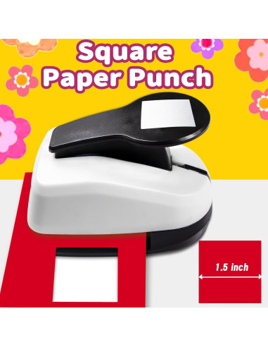 Perforadora de Agujeros Cuadrados HKKYO 3.81 cm para Manualidades