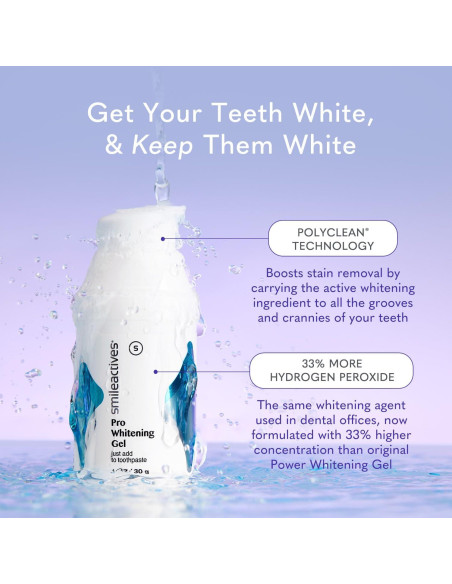 Gel Blanqueador de Dientes Smileactives 3x30ml con Peróxido